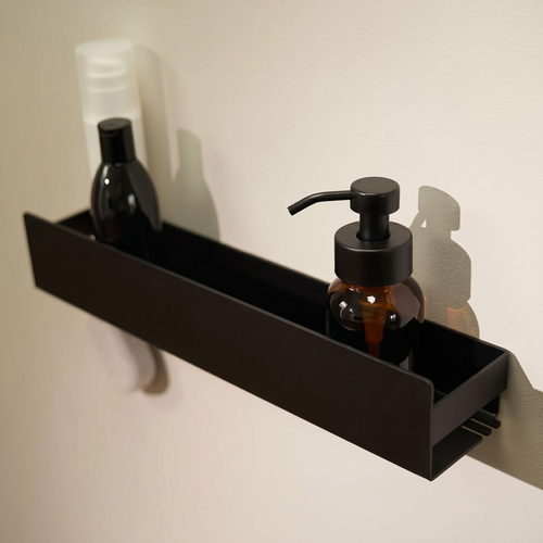 Drill-Free Shower Shelf Matte Black - Lifestyle View 1