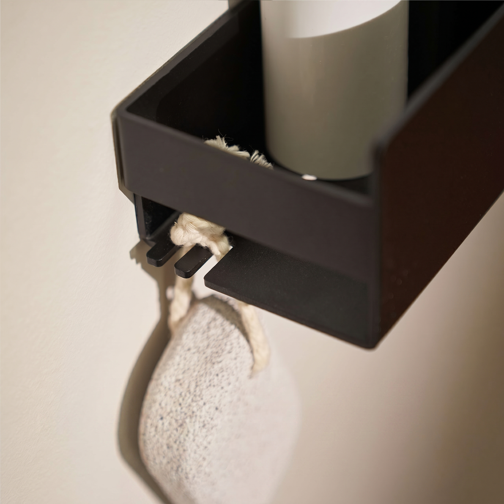 Drill-Free Shower Shelf Matte Black - Lifestyle View 2