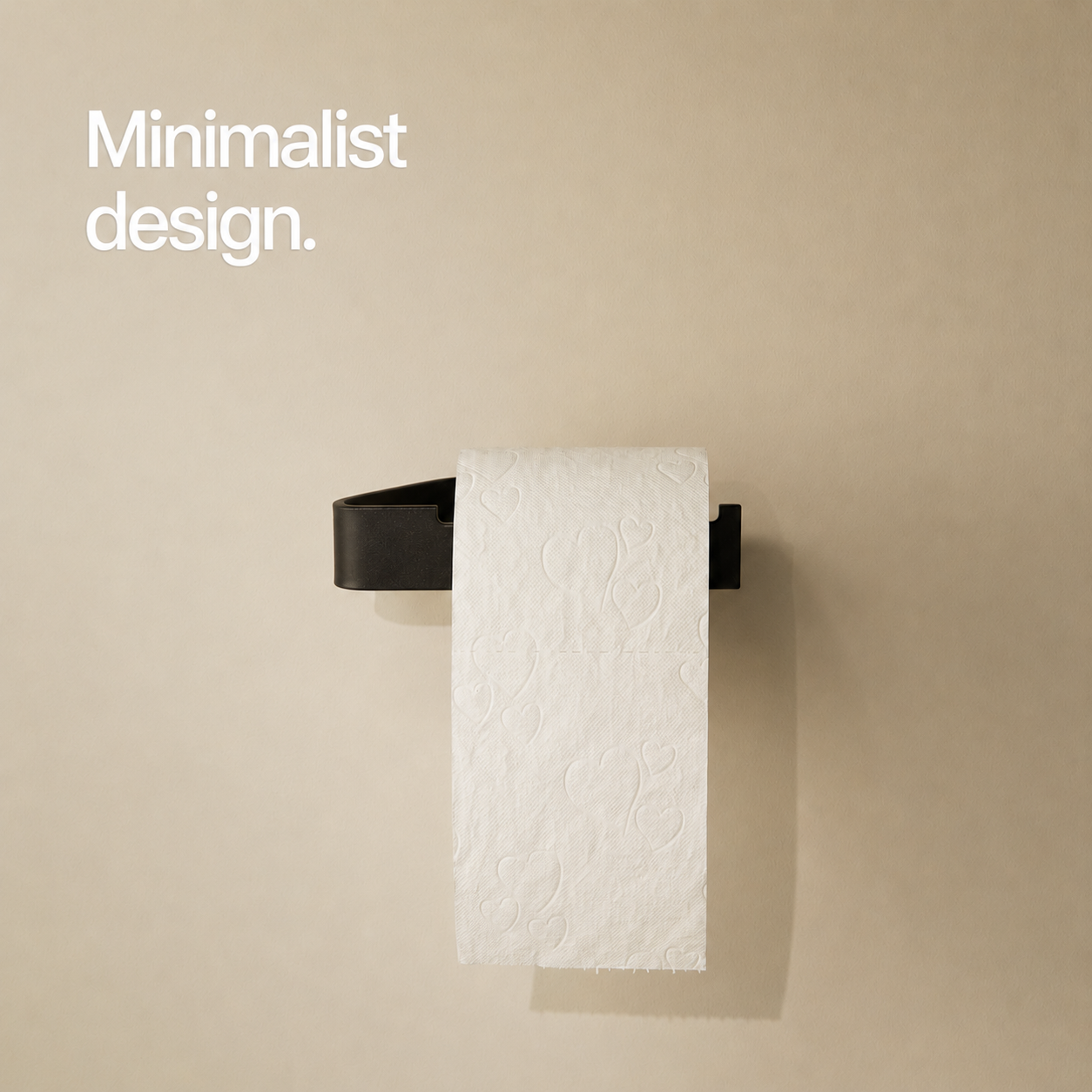 Matte Black toilet paper holder black minimalist design