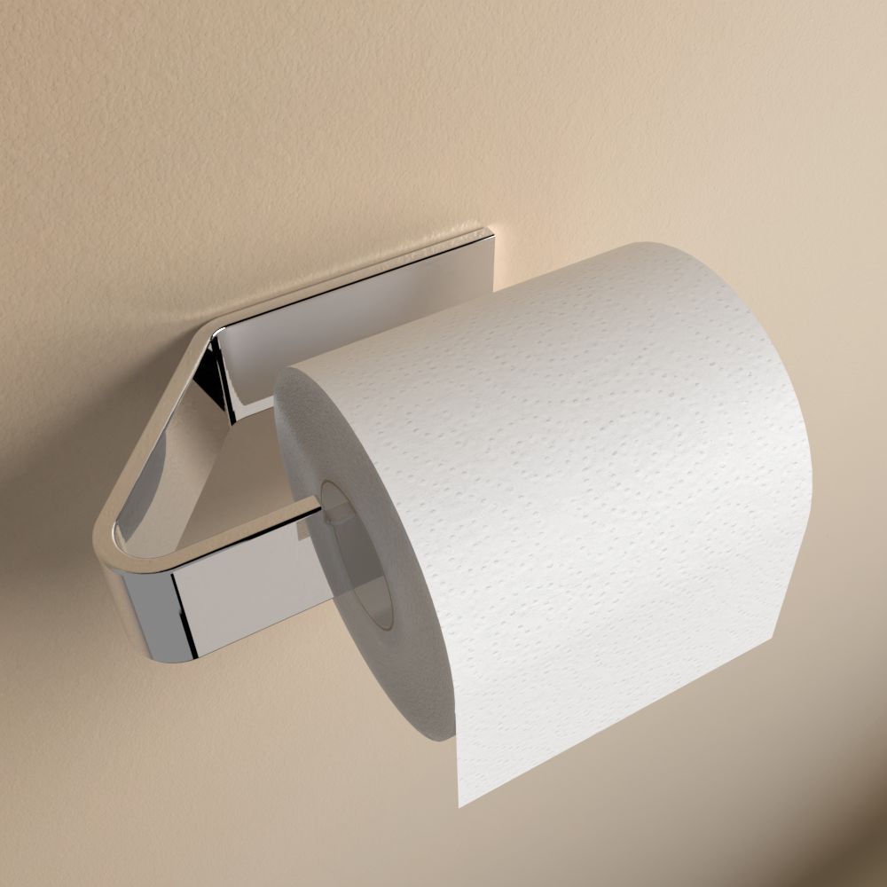 Chrome toilet paper holder chrome render